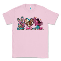 Bubblegum Pink peace love cowgirl Classic Tee - Zillion Design Studio