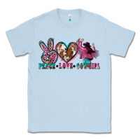 Dusty Blue peace love cowgirl Classic Tee - Zillion Design Studio
