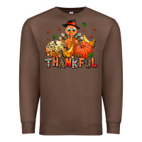 Chestnut thankful pumpkins and turkey Premium Sweatshirt - AdoDesignShop
