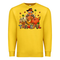 Lemon thankful pumpkins and turkey Premium Sweatshirt - AdoDesignShop
