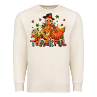 Sandshell thankful pumpkins and turkey Premium Sweatshirt - AdoDesignShop