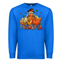 True Royal thankful pumpkins and turkey Premium Sweatshirt - AdoDesignShop