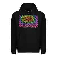 Black colorful zebra background Premium Hoodie - RanaPortraitStore