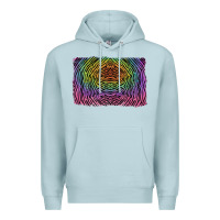 Blue Mist colorful zebra background Premium Hoodie - RanaPortraitStore