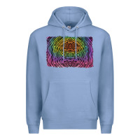 Colony Blue colorful zebra background Premium Hoodie - RanaPortraitStore