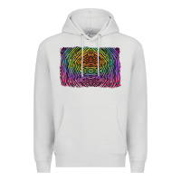 Dove Grey colorful zebra background Premium Hoodie - RanaPortraitStore