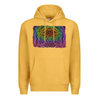 Mustard colorful zebra background Premium Hoodie - RanaPortraitStore
