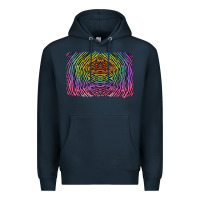 Navy colorful zebra background Premium Hoodie - RanaPortraitStore