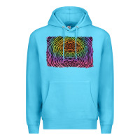 Ocean Blue colorful zebra background Premium Hoodie - RanaPortraitStore