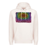 Pale Pink colorful zebra background Premium Hoodie - RanaPortraitStore