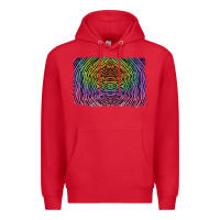 Red colorful zebra background Premium Hoodie - RanaPortraitStore