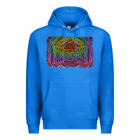 True Royal colorful zebra background Premium Hoodie - RanaPortraitStore