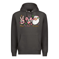 Smoke pink peace love christmas Premium Hoodie - NancyCooperArtShop