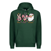 Sports Green pink peace love christmas Premium Hoodie - NancyCooperArtShop