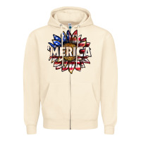 Sandshell merica with sunflower Zipper Hoodie - texasbilliewilder