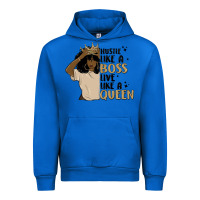 Cobalt hustle like a boss live like a queen Urban Hoodie - MaliasSmallBusiness