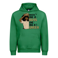 Emerald hustle like a boss live like a queen Urban Hoodie - MaliasSmallBusiness