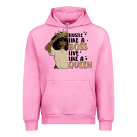 Fuchsia Pink hustle like a boss live like a queen Urban Hoodie - MaliasSmallBusiness
