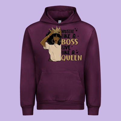 Hustle Like A Boss Live Like A Queen Urban Hoodie Designed By Maliassmallbusiness