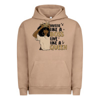 Pigment Burro hustle like a boss live like a queen Urban Hoodie - MaliasSmallBusiness