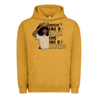 Pigment Peanut Butter hustle like a boss live like a queen Urban Hoodie - MaliasSmallBusiness