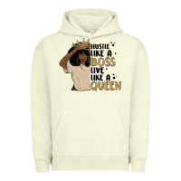 Pigment Pistachio hustle like a boss live like a queen Urban Hoodie - MaliasSmallBusiness