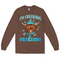 Chestnut i'm freaking freezing Long Sleeve Tee - MaliasSmallBusiness