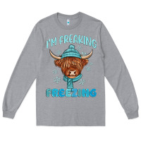 Heather Grey i'm freaking freezing Long Sleeve Tee - MaliasSmallBusiness