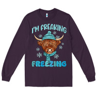 Plum i'm freaking freezing Long Sleeve Tee - MaliasSmallBusiness