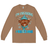 Toasted Coconut i'm freaking freezing Long Sleeve Tee - MaliasSmallBusiness