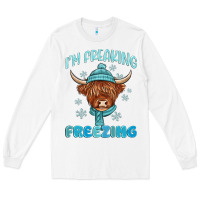 White i'm freaking freezing Long Sleeve Tee - MaliasSmallBusiness
