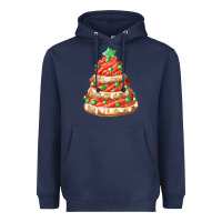 Navy red christmas cookie cake fa element Heavyweight Hoodie - FaDigitalArtStudio