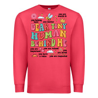 Cardinal customized teacher dear tiny human behind me back Premium Sweatshirt - JahusDesignShop