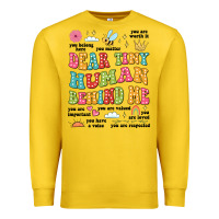 Lemon customized teacher dear tiny human behind me back Premium Sweatshirt - JahusDesignShop