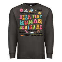 Smoke customized teacher dear tiny human behind me back Premium Sweatshirt - JahusDesignShop