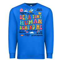 True Royal customized teacher dear tiny human behind me back Premium Sweatshirt - JahusDesignShop