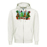 Christmas Trees With Football Zipper Hoodie | Teevron