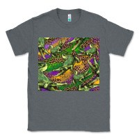 Charcoal Heather mardi gras louisiana crocodile leopard Classic Tee - RanaPortraitStore