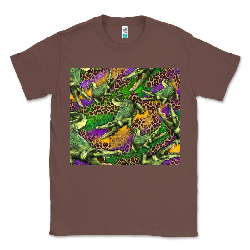 Mardi Gras Louisiana Crocodile Leopard Classic Tee by RanaPortraitStore | Teevron