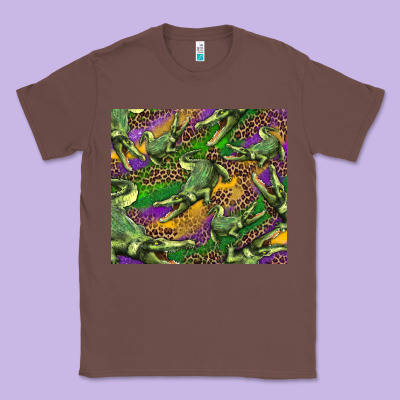 Mardi Gras Louisiana Crocodile Leopard Classic Tee Designed By Ranaportraitstore