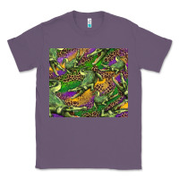Lavender mardi gras louisiana crocodile leopard Classic Tee - RanaPortraitStore