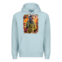 Blue Mist Firefighter Fire And American Premium Hoodie - LillyAllenDesigns