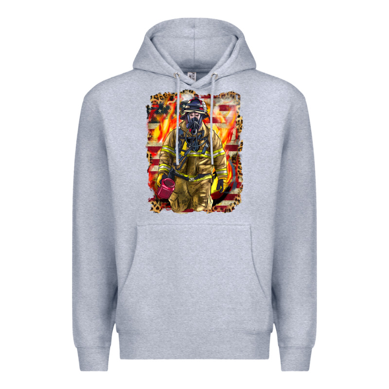 Firefighter Fire And American Premium Hoodie by LillyAllenDesigns | Teevron