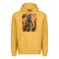 Mustard Firefighter Fire And American Premium Hoodie - LillyAllenDesigns