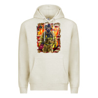 Oatmeal Heather Firefighter Fire And American Premium Hoodie - LillyAllenDesigns