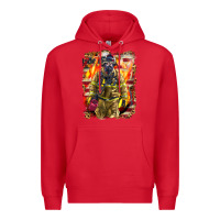 Red Firefighter Fire And American Premium Hoodie - LillyAllenDesigns