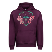 Mauve Wine cma  heart Urban Hoodie - MaliasSmallBusiness
