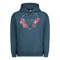 Pigment Midnight Navy cma  heart Urban Hoodie - MaliasSmallBusiness