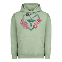 Pigment Oil Green cma  heart Urban Hoodie - MaliasSmallBusiness