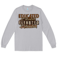 Moon Dust educated motivated elevated melanated Long Sleeve Tee - MaliasSmallBusiness